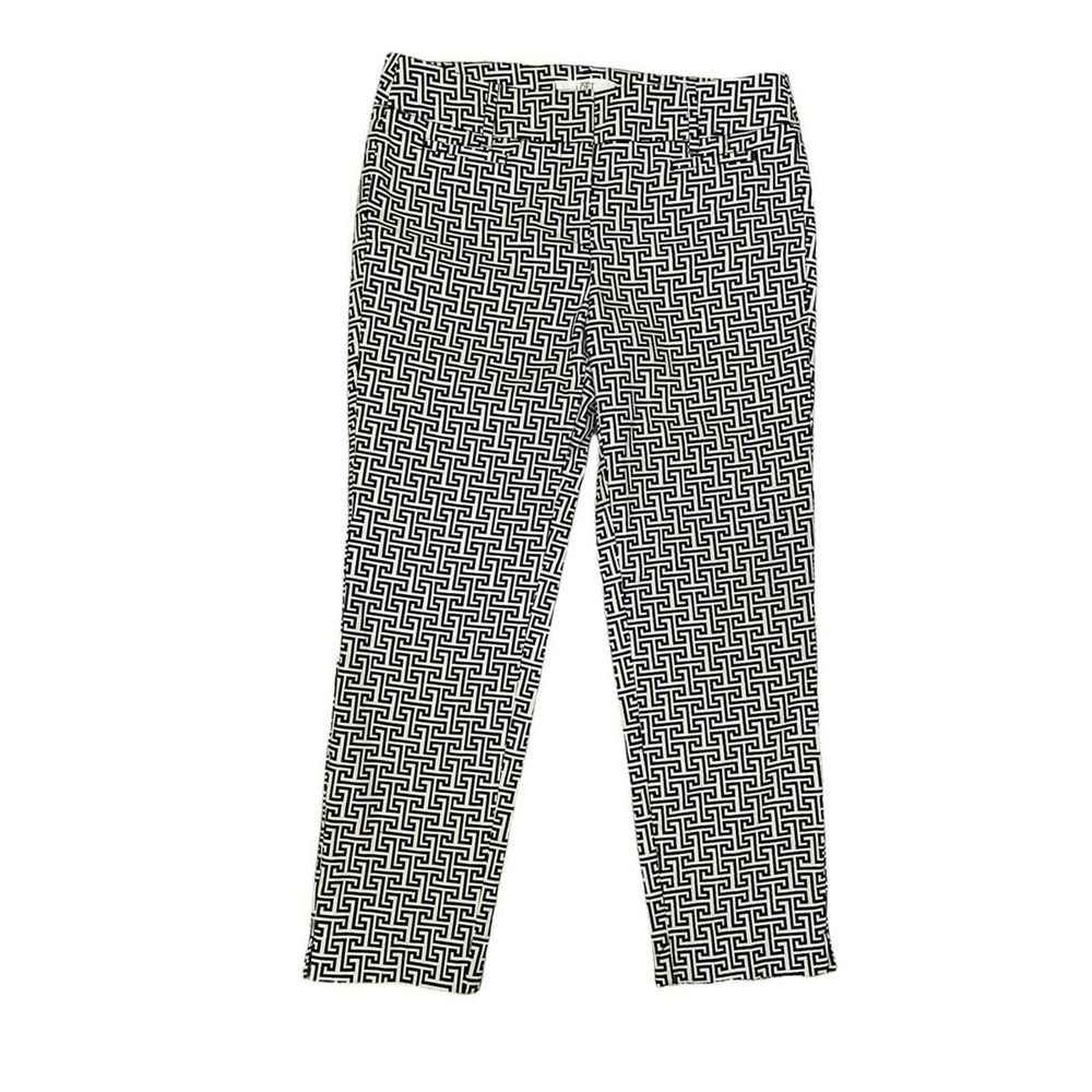 Ann Taylor Loft The Riviera Pants Geometric Size 4 Cropped Marisa Fit